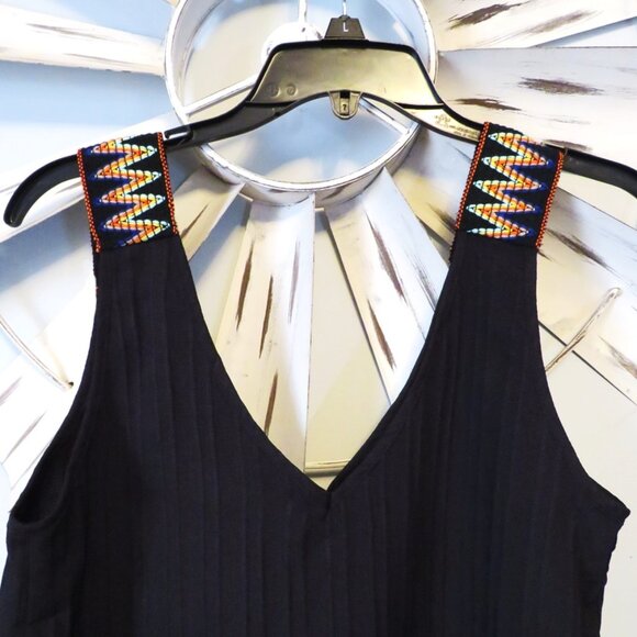 NWT CUPSHE Women Boho V-Neck Tank Top Cover-Up w/Color Contrast Strap Design M - Picture 1 of 6